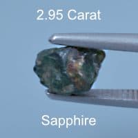 Rough version of Round Brilliant Cut Sapphire