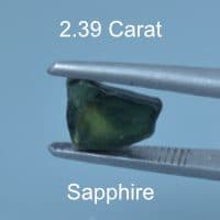 Rough version of Step Cut Horsehead Shape Cut Sapphire