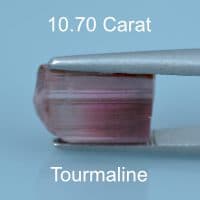 Rough version of Opposed Bar Emerald Cut Bi-Color Tourmaline
