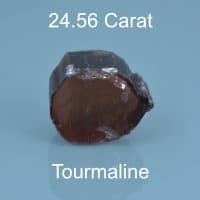 Rough version of Custom 32-Sided Round Cut Tourmaline