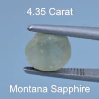 Rough version of Custom Hexagon Cut Sapphire