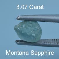 Rough version of Portuguese Brilliant Cut Sapphire