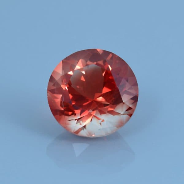 Finished version of Custom Round Brilliant Cut Sunstone