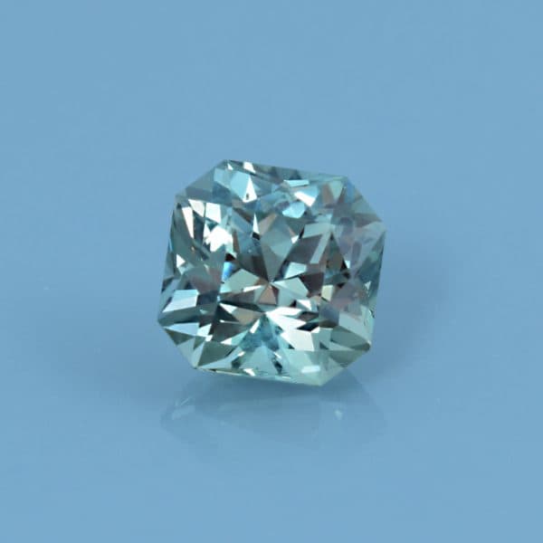 Finished version of Custom Square Brilliant Cut Sapphire