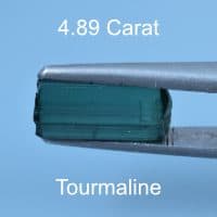 Rough version of Opposed Bar Emerald Cut Tourmaline