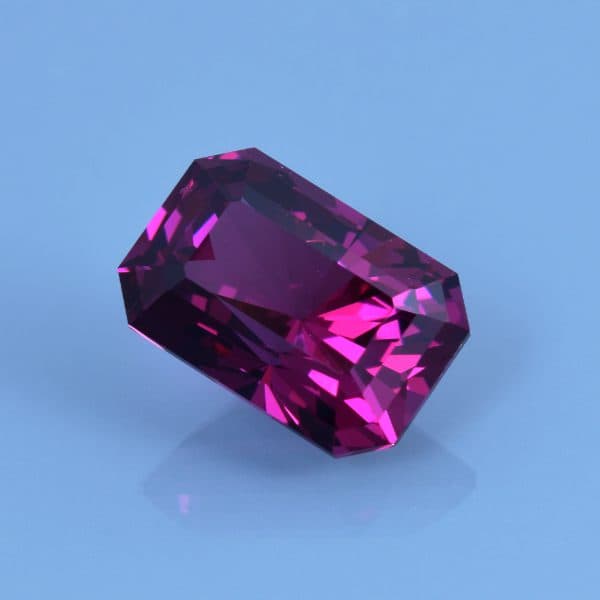 Finished version of Barion Emerald Cut Garnet
