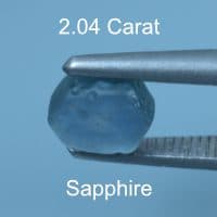 Rough version of Custom Hexagon Cut Sapphire