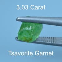 Rough version of Custom Short Brilliant Emerald Cut Tsavorite Grossular Garnet