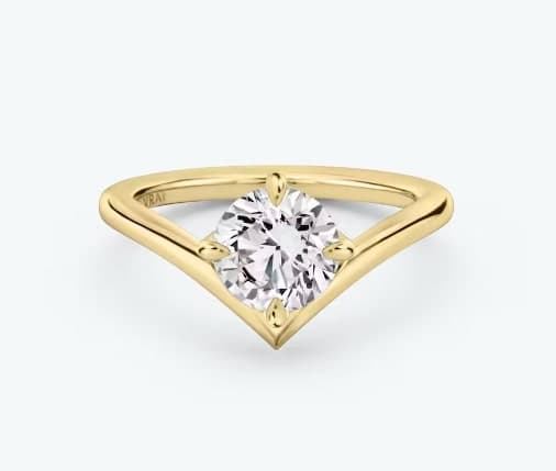 The Signature V Round Brilliant Engagement Ring VRAI