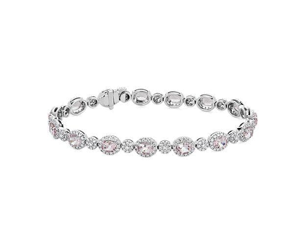 Extraordinary Collection: Morganite and Diamond Bracelet in 18k White Gold James Allen