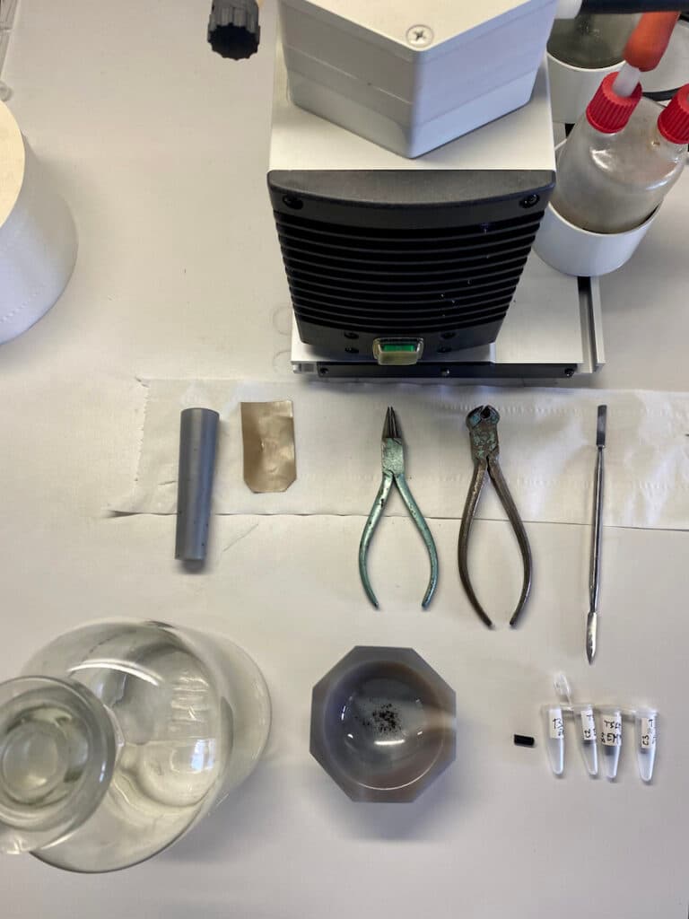 sample preparation - mineralogy