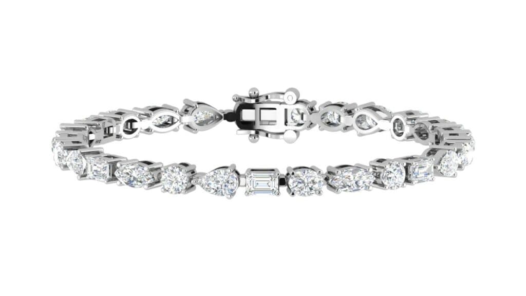Multi Shape Prong-Set Lab Diamond Tennis Bracelet Ritani