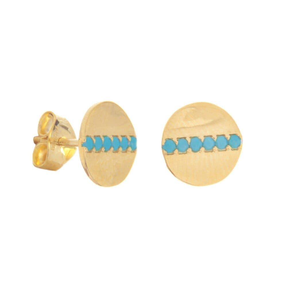 Turquoise Bead Disc Studs Ritani