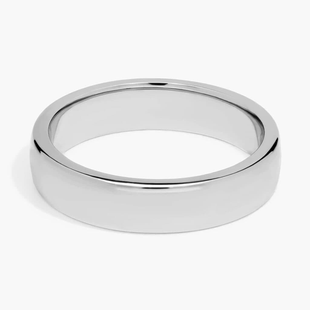 Low Dome Comfort Fit Wedding Ring in 18k White Gold (5mm) Blue Nile