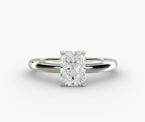 Classic Simple Solitaire Engagement Ring in 14k White Gold Blue Nile