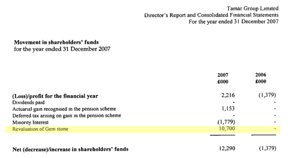 Fragment of Tamar Group Director's Report