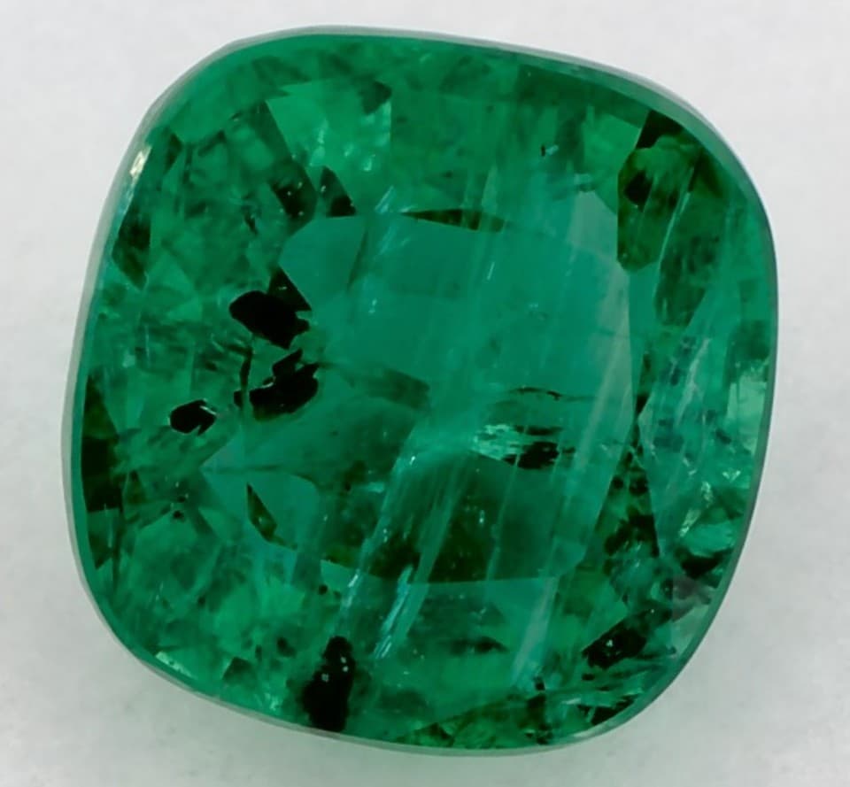2.48 Carat Cushion Natural Green Emerald James Allen