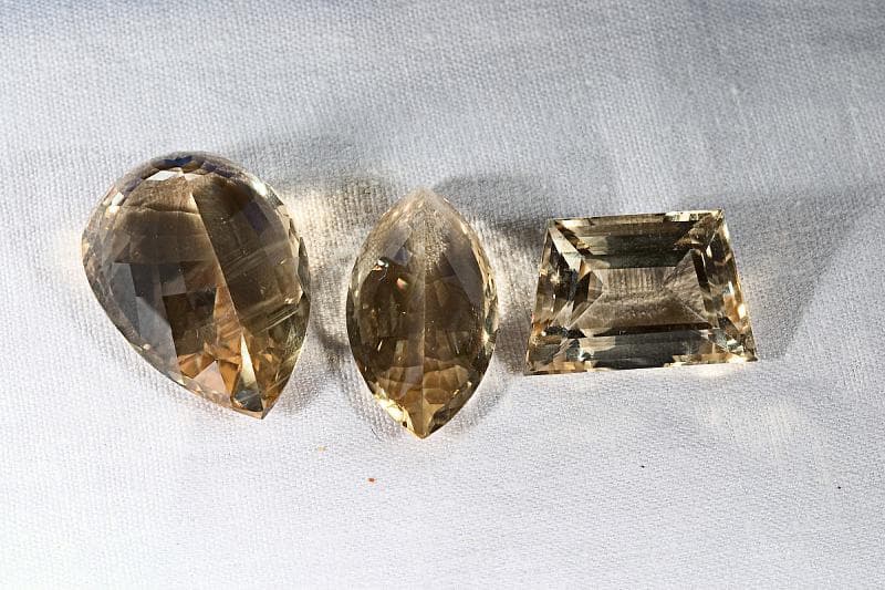 collection of transparent yellow labradorite