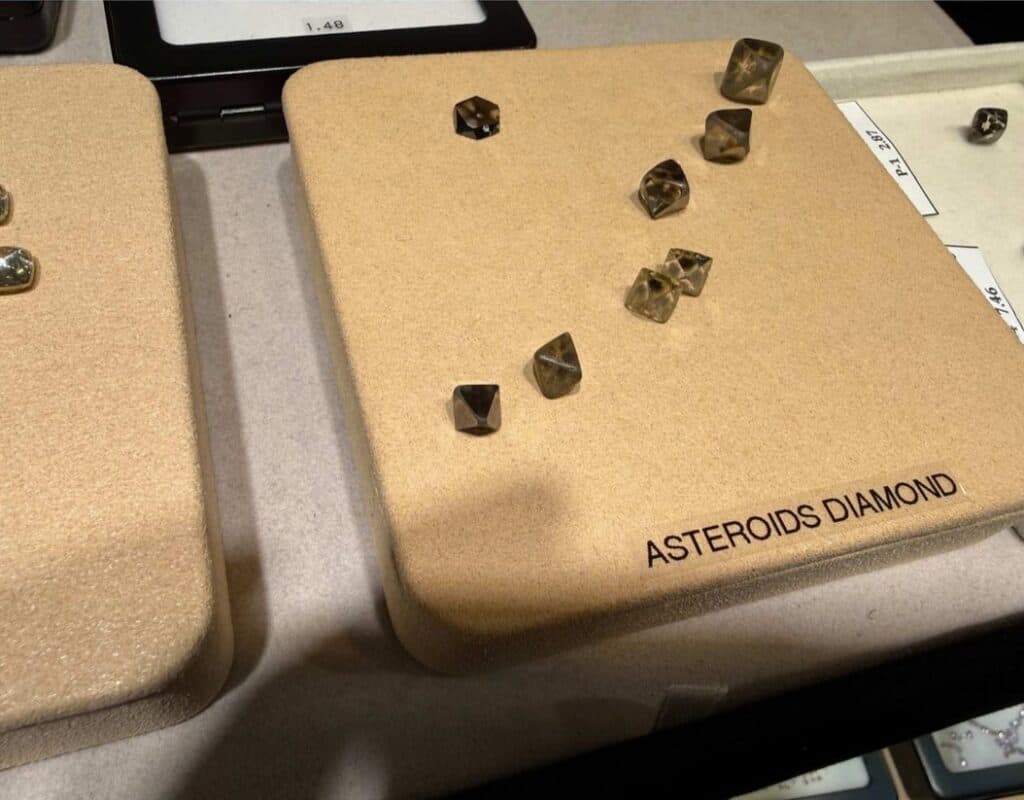 Dynamic International's collection of asteroid diamonds