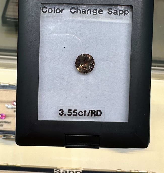 natural color-change sapphire by Intercolor USA