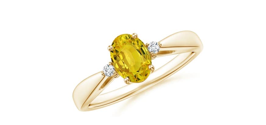 tapered shank yellow sapphire