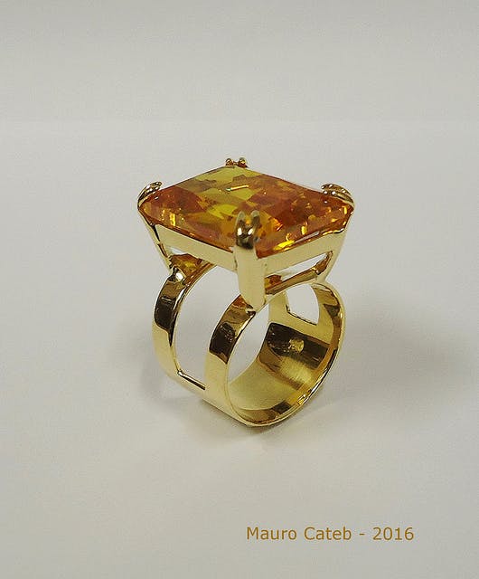 topaz and gold ring - polishing metals