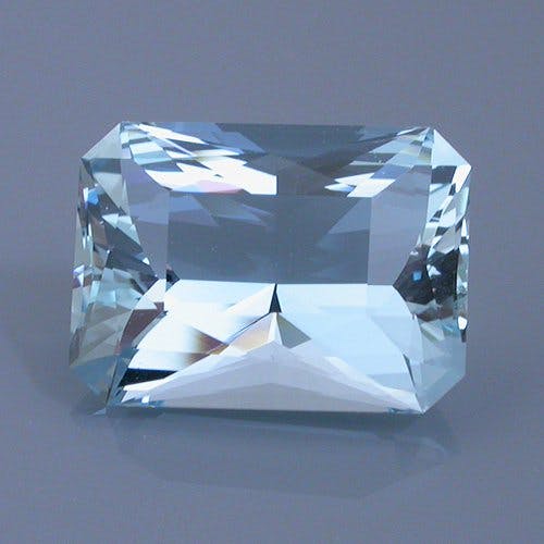 aquamarine 22 after - repaired and recut gems