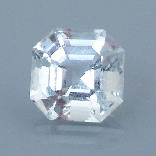 Finished version of Asscher Style Square Emerald Cut Aquamarine