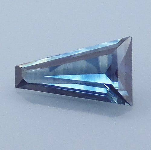 Finished version of Tapered Baguette Cut Sapphire