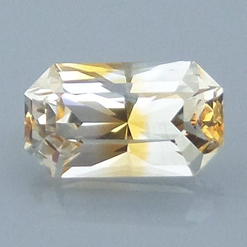 Finished version of Radiant Step Emerald Cut Sapphire