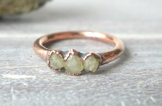 rhodizite copper ring