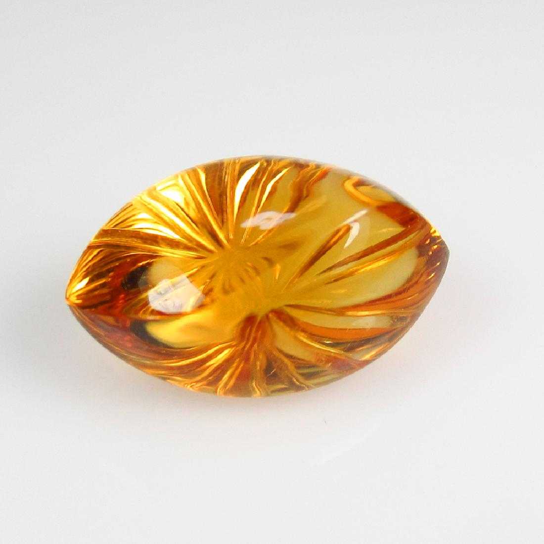 Citrine Natural, Carved, Orange, 6.52 ct International Gem Society