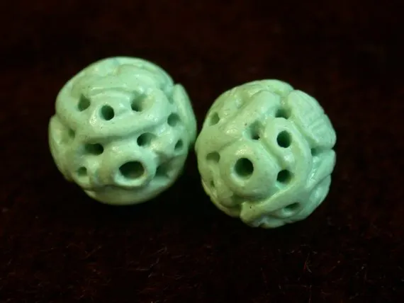 carved turquoise beads
