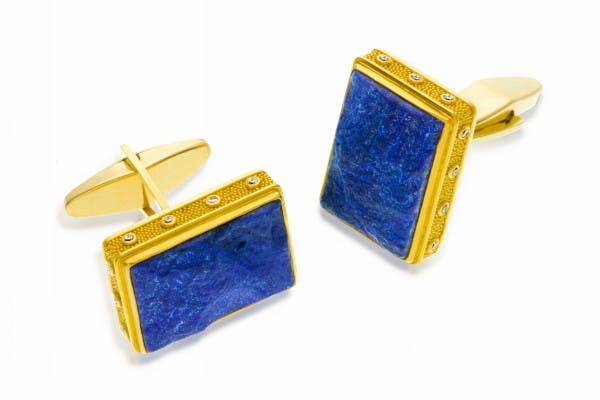 lapis lazuli buying guide - cuff links