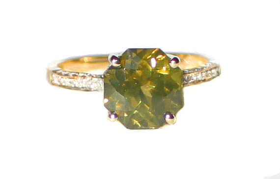 zircon buying - green zircon ring