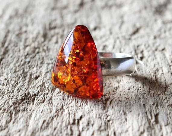 amber buying - cognac amber ring