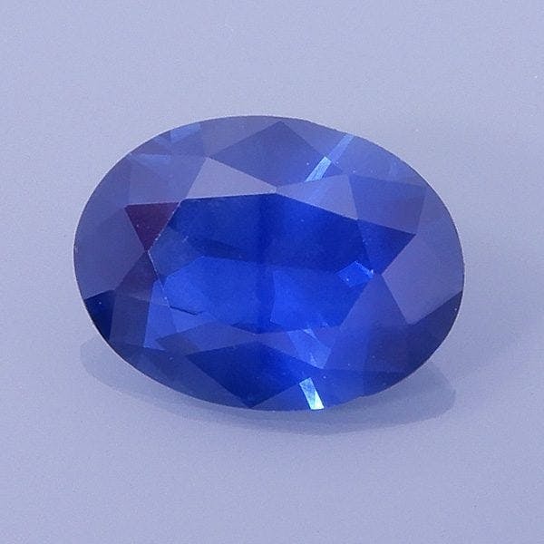Finished version of Oval Cut Sapphire