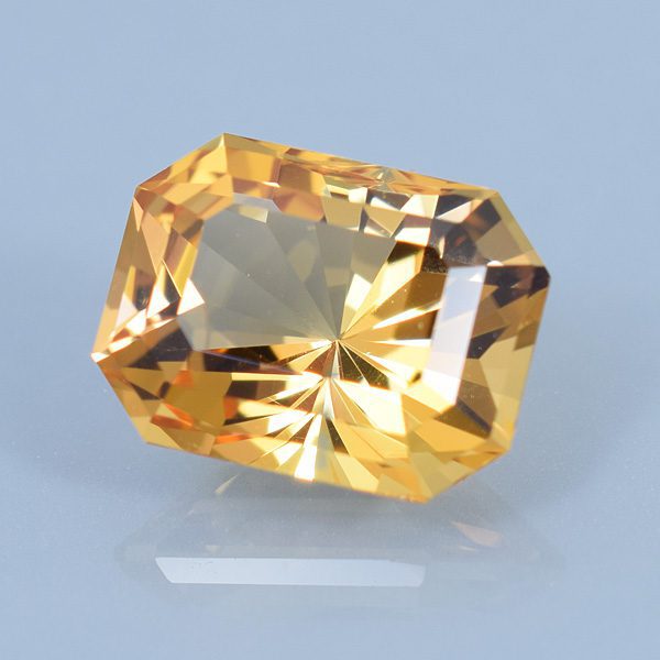 Finished version of Barion Emerald Cut Imperial Topaz