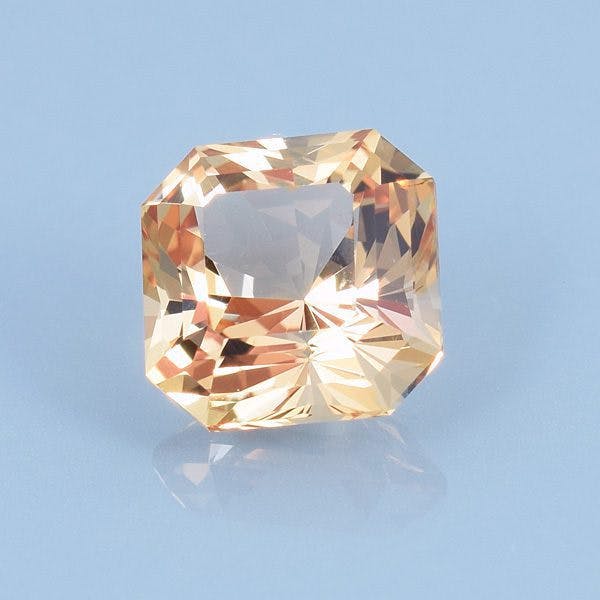 Finished version of Barion Square Cut Precious Imperial Topaz