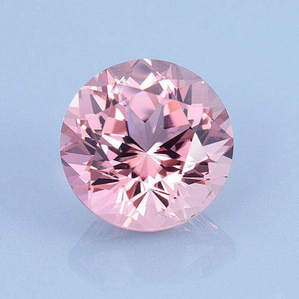 Finished version of Custom Round Brilliant Cut Tourmaline