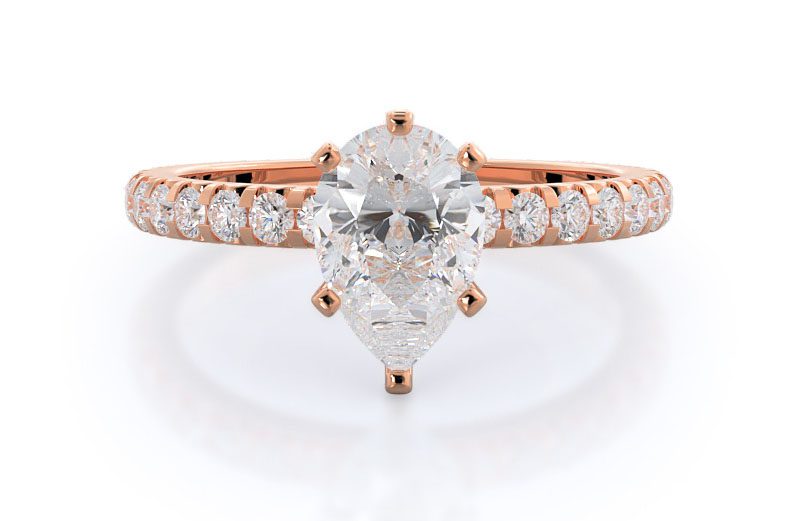 Most Popular Diamond Shapes For Engagement Rings In 2025 IGS French Set Pave Diamond Engagement Ring With Clarity 1