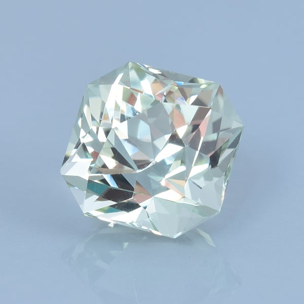 Finished version of Custom Brilliant Square Cut Tourmaline