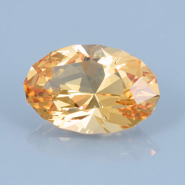 Finished version of Brilliant Oval Cut Imperial Topaz
