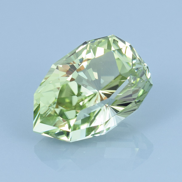 Finished version of Custom Bullet Shape Cut Tourmaline