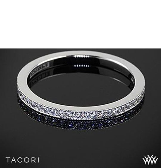 Best Rings For Men In 2025 International Gem Society Platinum Tacori 2526ETML Ribbon Eternity Millgrain Diamond Wedding Ring At Whiteflash