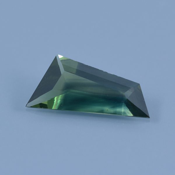 Finished version of Step Horsehead Cut Sapphire