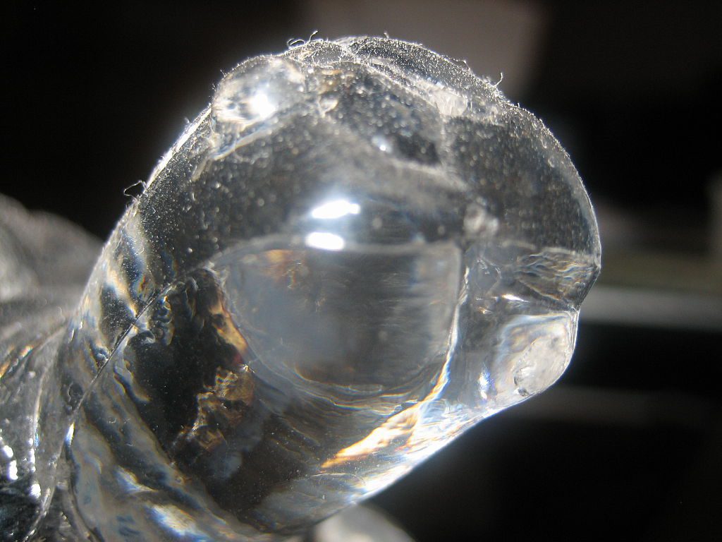 dust on a glass turtle - a world of crystals