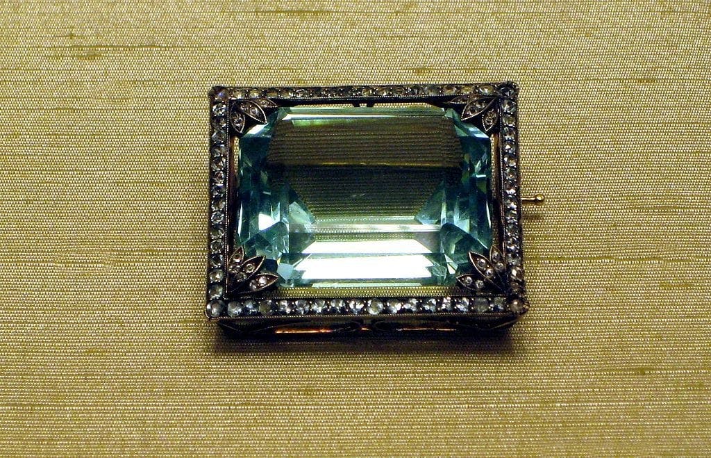 Faberge aquamarine brooch