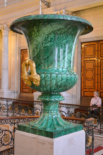 malachite vase