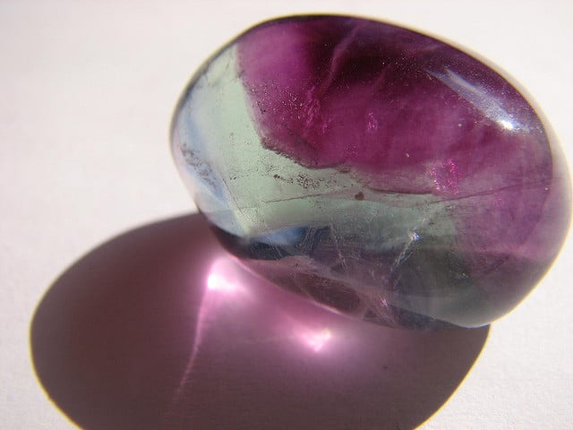 Fluorite - gemstone tumbling